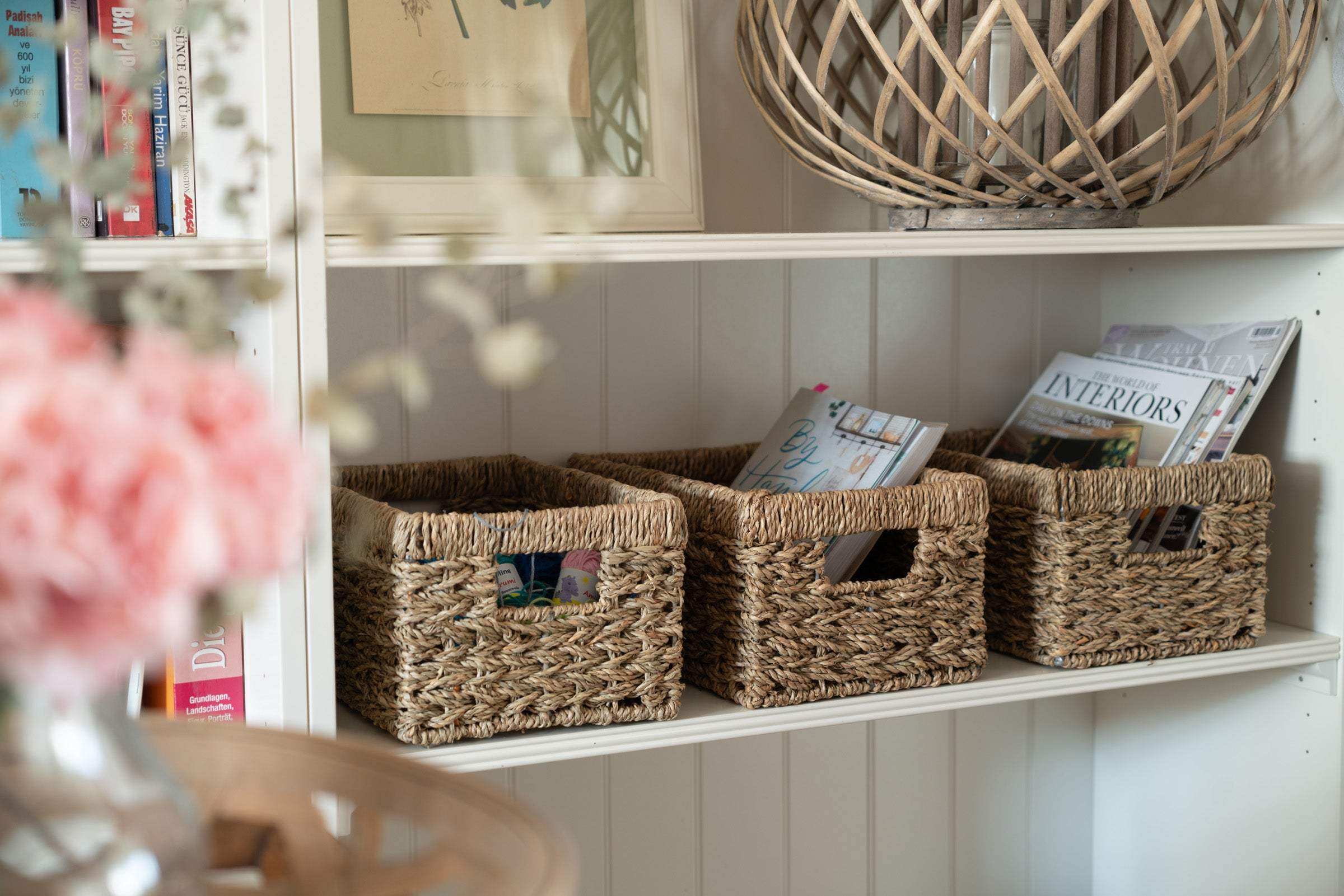Kiste, geflochten aus Seegras - ideal als Regalkorb zur Aufbewahrung - Decorasian.eu