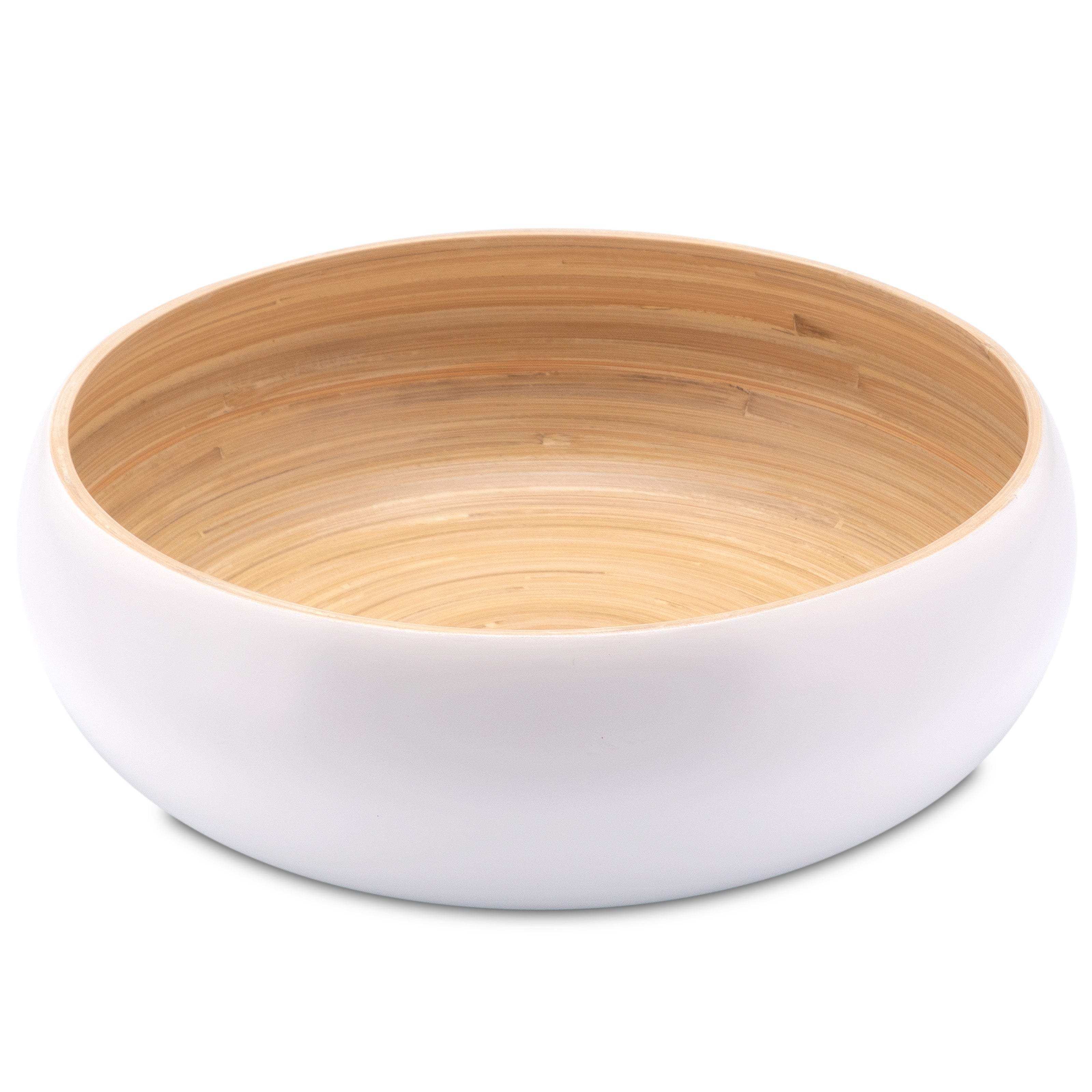 Obstschale aus Bambus Holz – Dekoschale mit farbiger Lackierung - Decorasian.eu