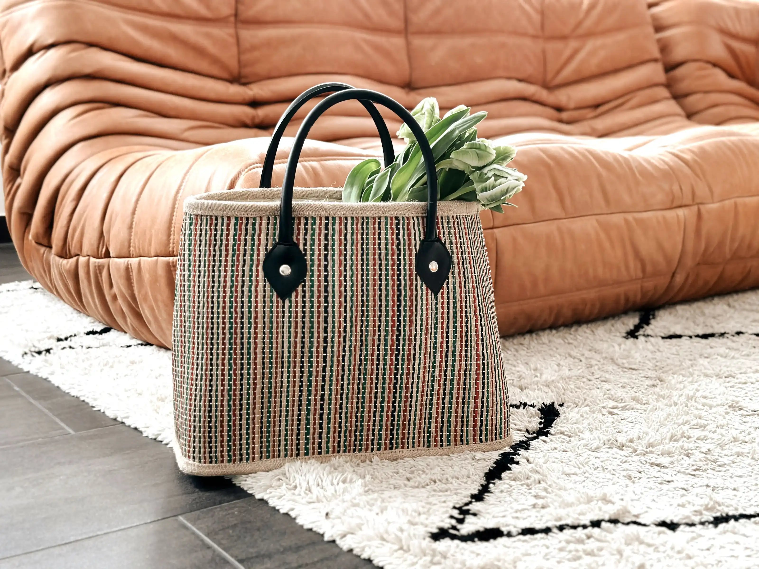 Palmblatt Shopping-Tasche – 40×18×30cm „Ibiza“