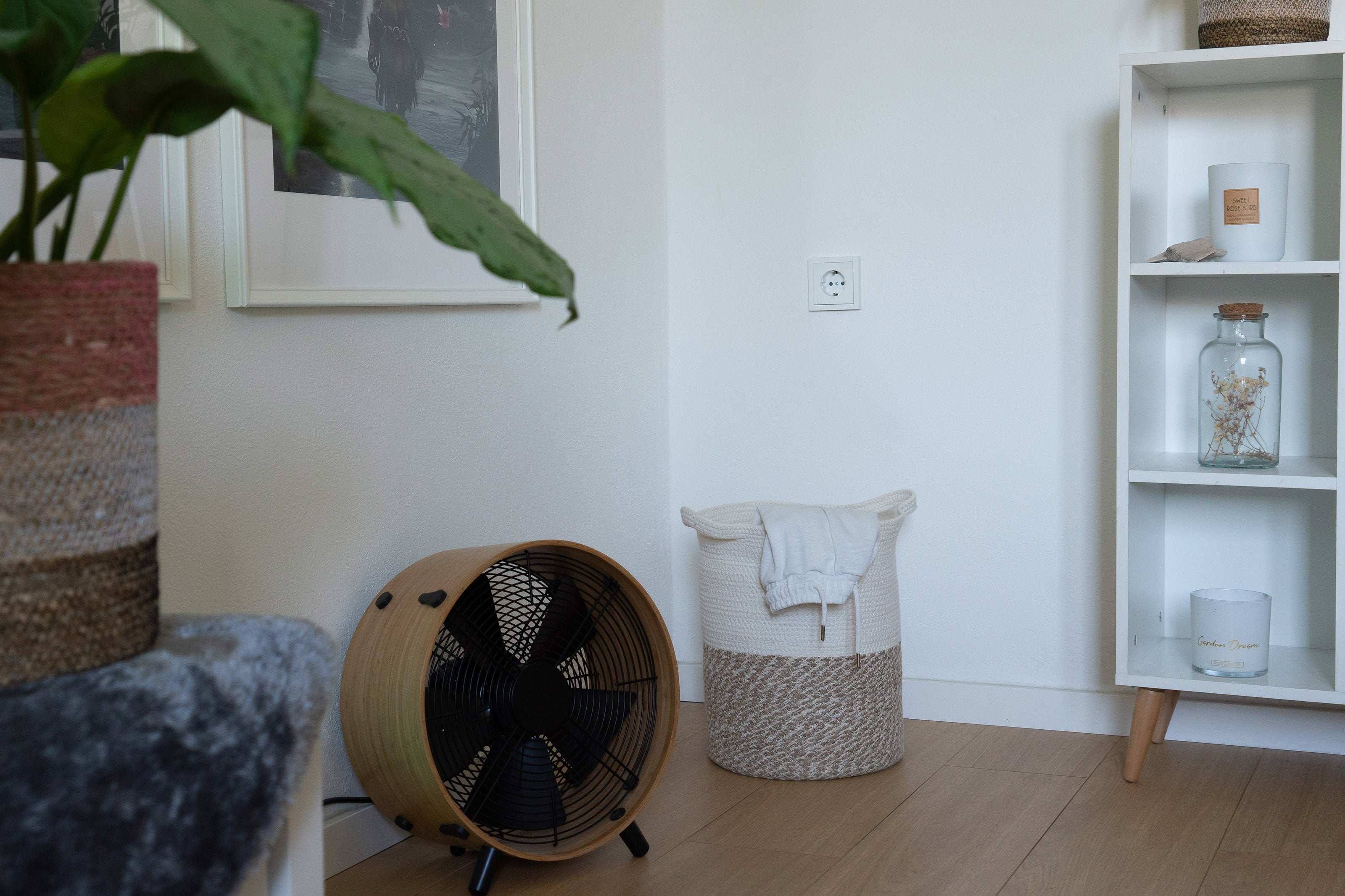 Großer Wäschekorb aus Jute und Baumwolle - Decorasian.eu