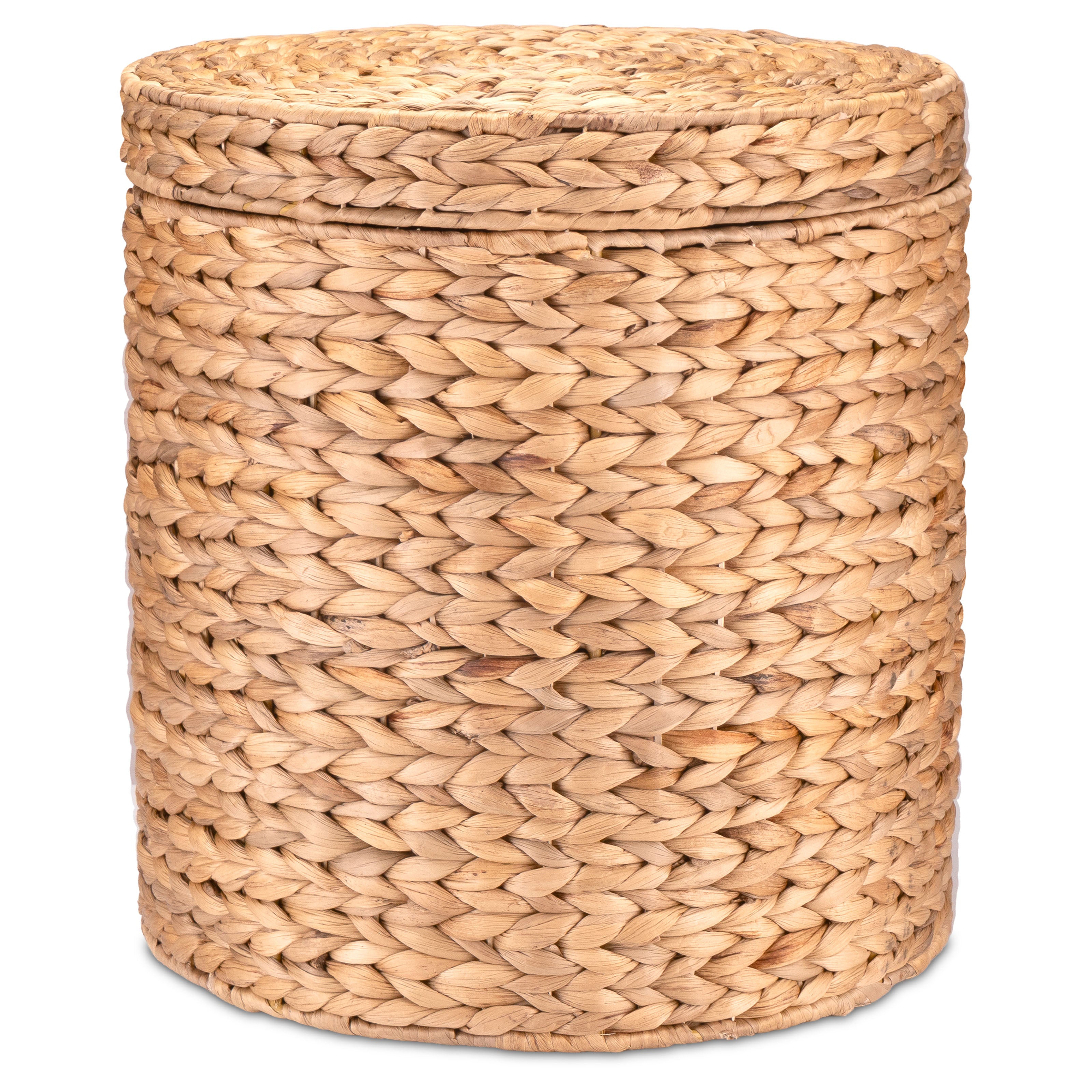 Robuster Wäschekorb & Sitzhocker in Einem: Natürlicher Stauraum aus Wasserhyazinthe