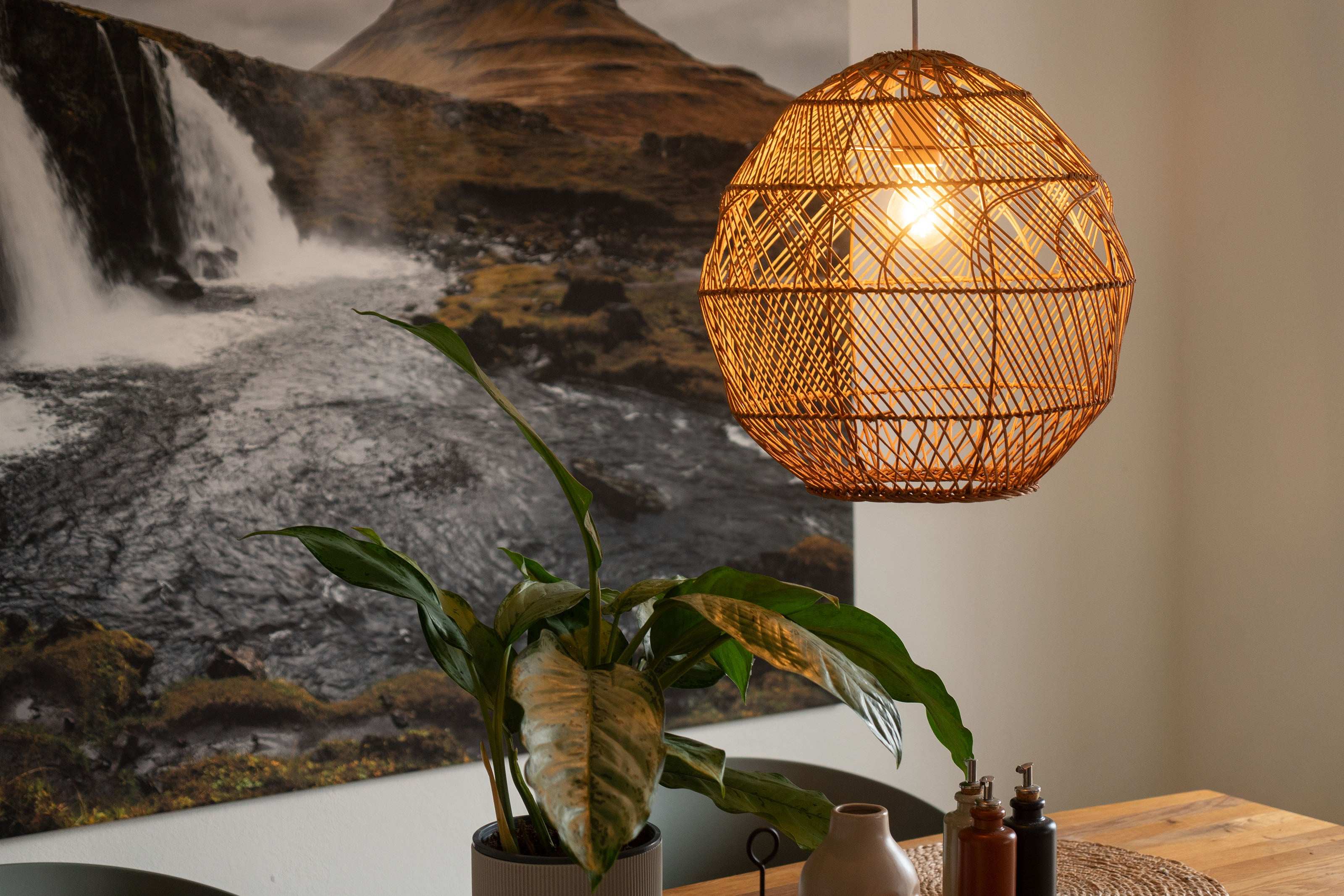 Rattan Lampenschirm für Pendelleuchten - Decorasian.eu