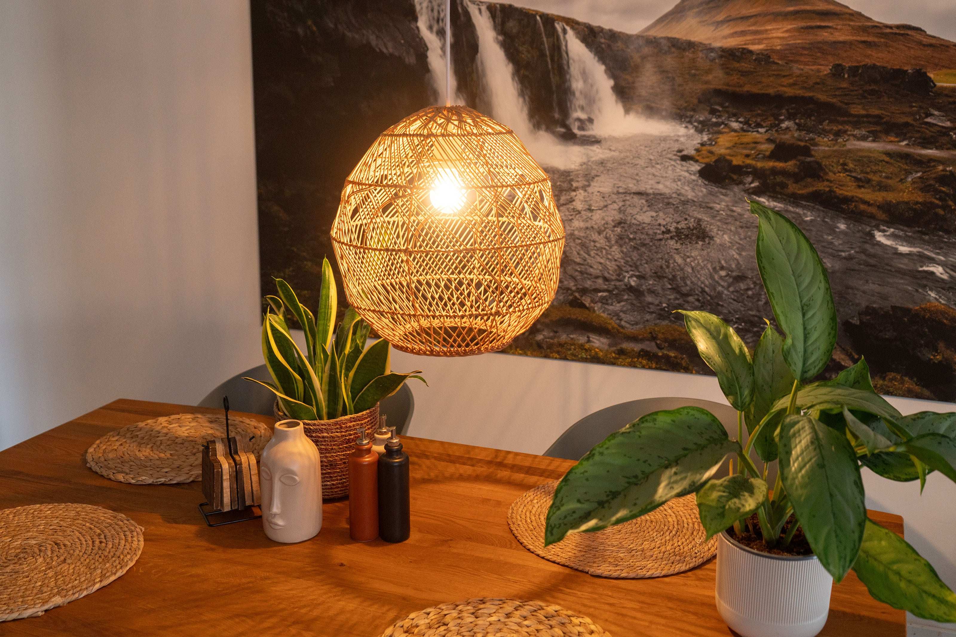 Rattan Lampenschirm für Pendelleuchten - Decorasian.eu