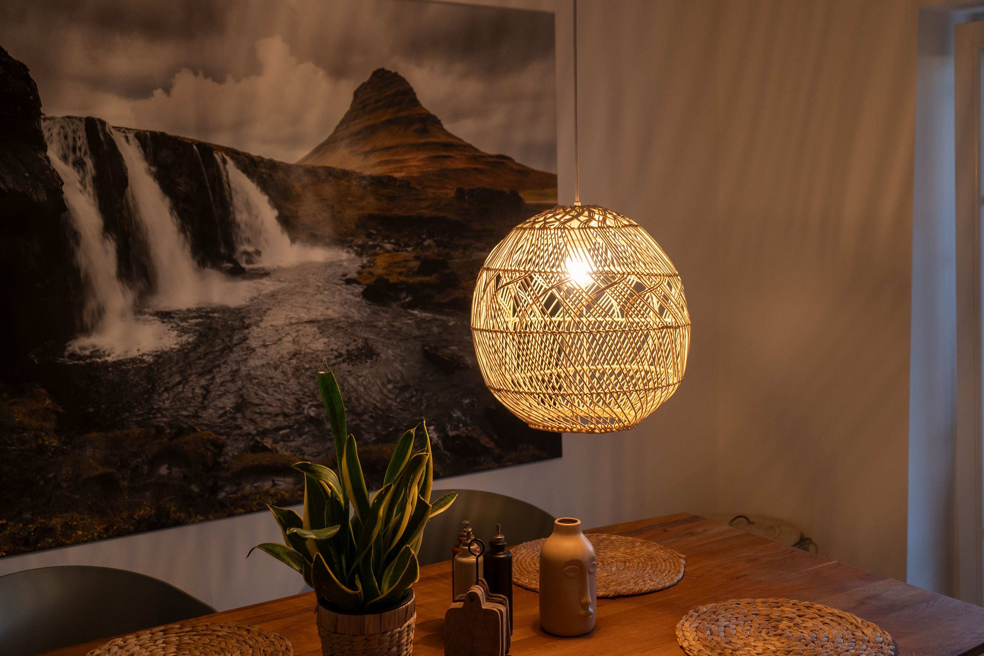 Rattan Lampenschirm für Pendelleuchten - Decorasian.eu