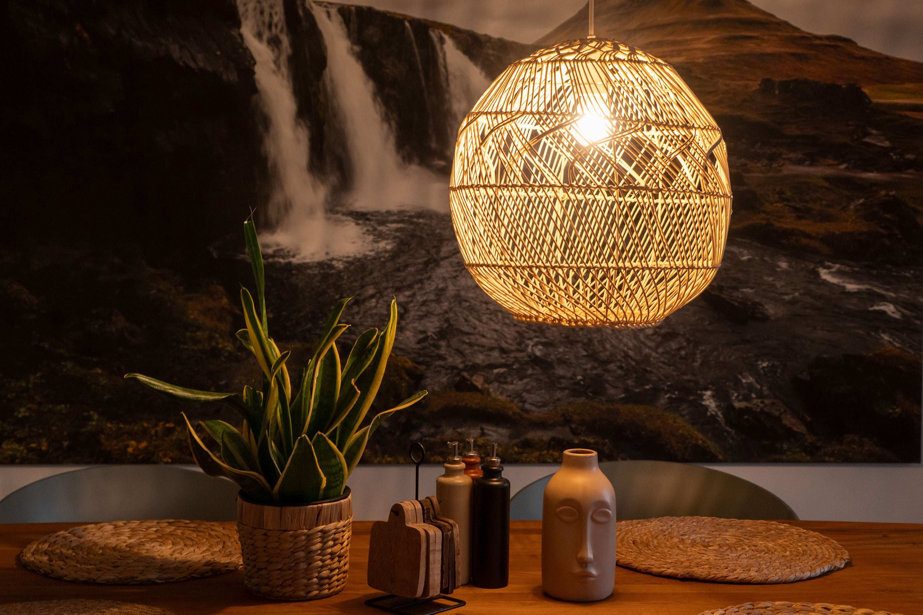Rattan Lampenschirm für Pendelleuchten - Decorasian.eu