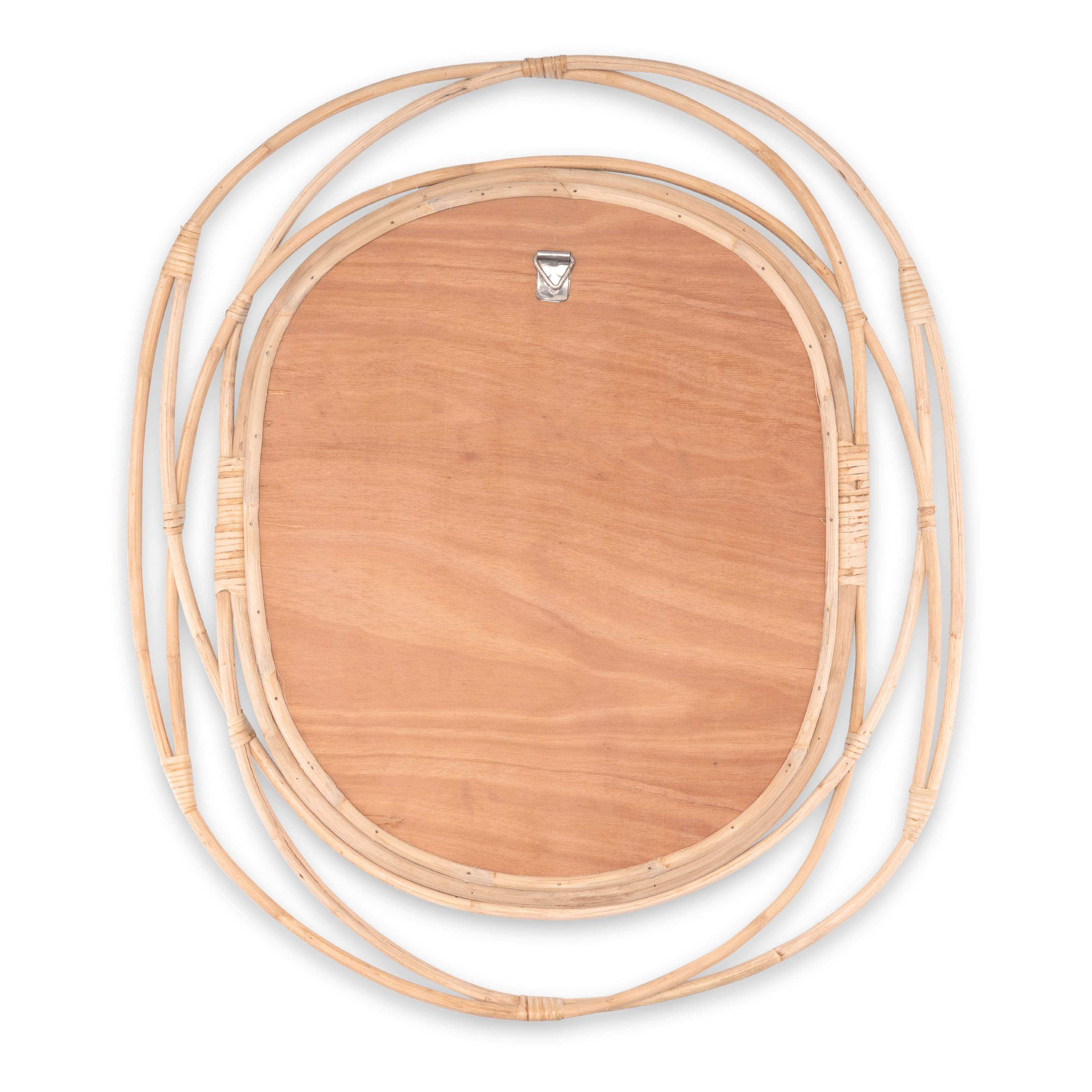 Rattan Spiegel im Boho Stil - natürliche Wanddekoration - Decorasian.eu