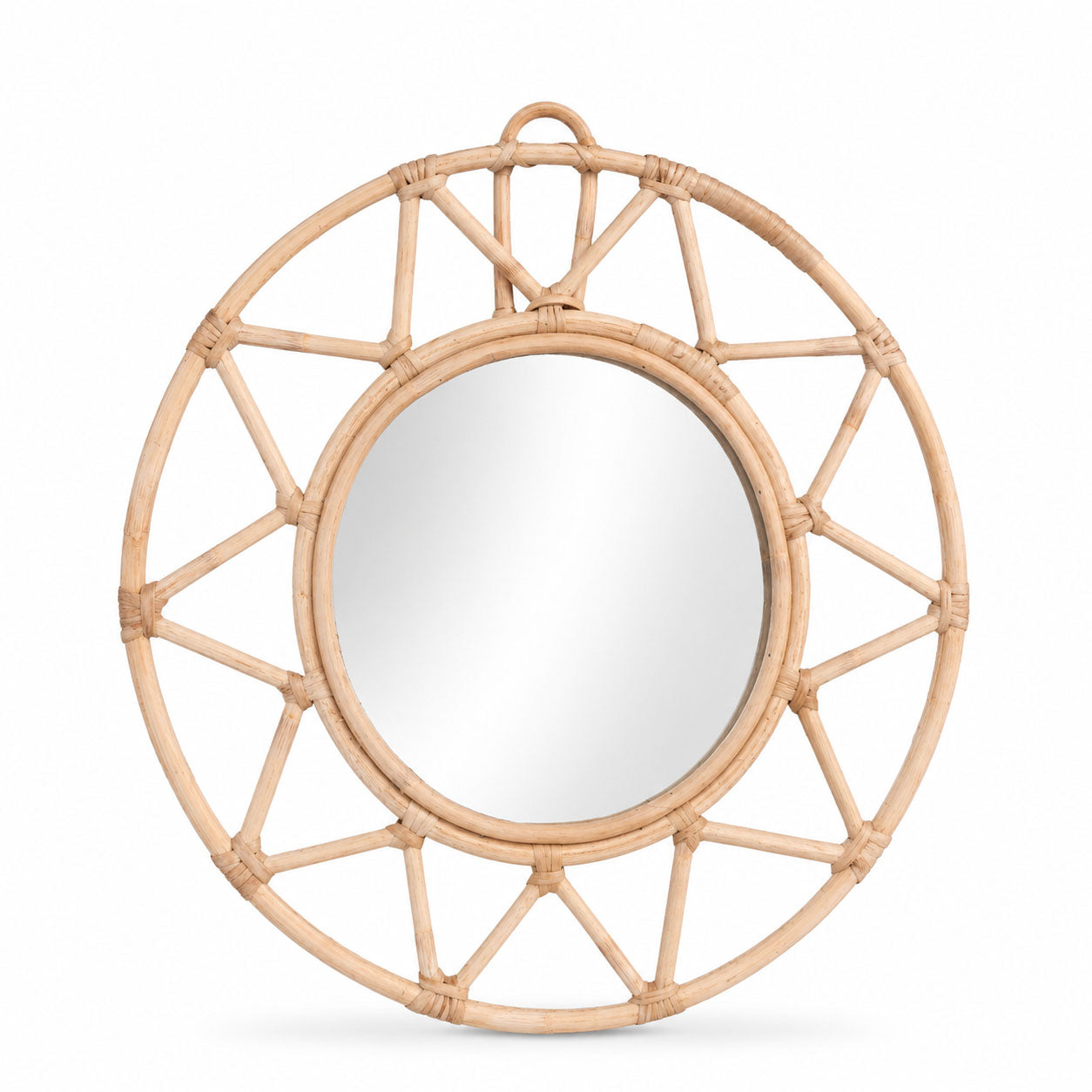 Handgefertigter Rattan Wandspiegel – Dein dekoratives Boho-Highlight für ein gemütliches Zuhause