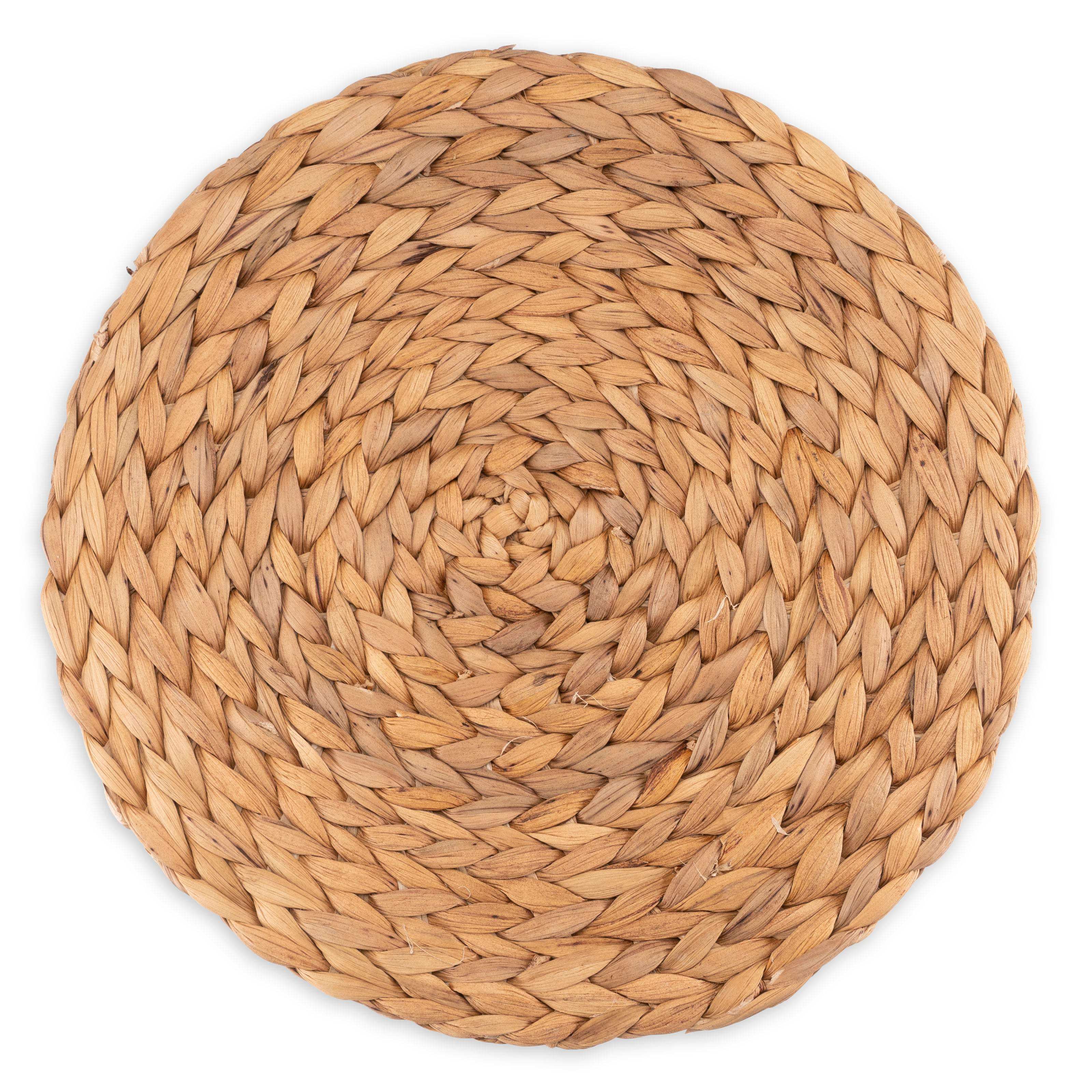Handgefertigte Topfuntersetzer aus Wasserhyazinte - 25cm Durchmesser - Decorasian.eu