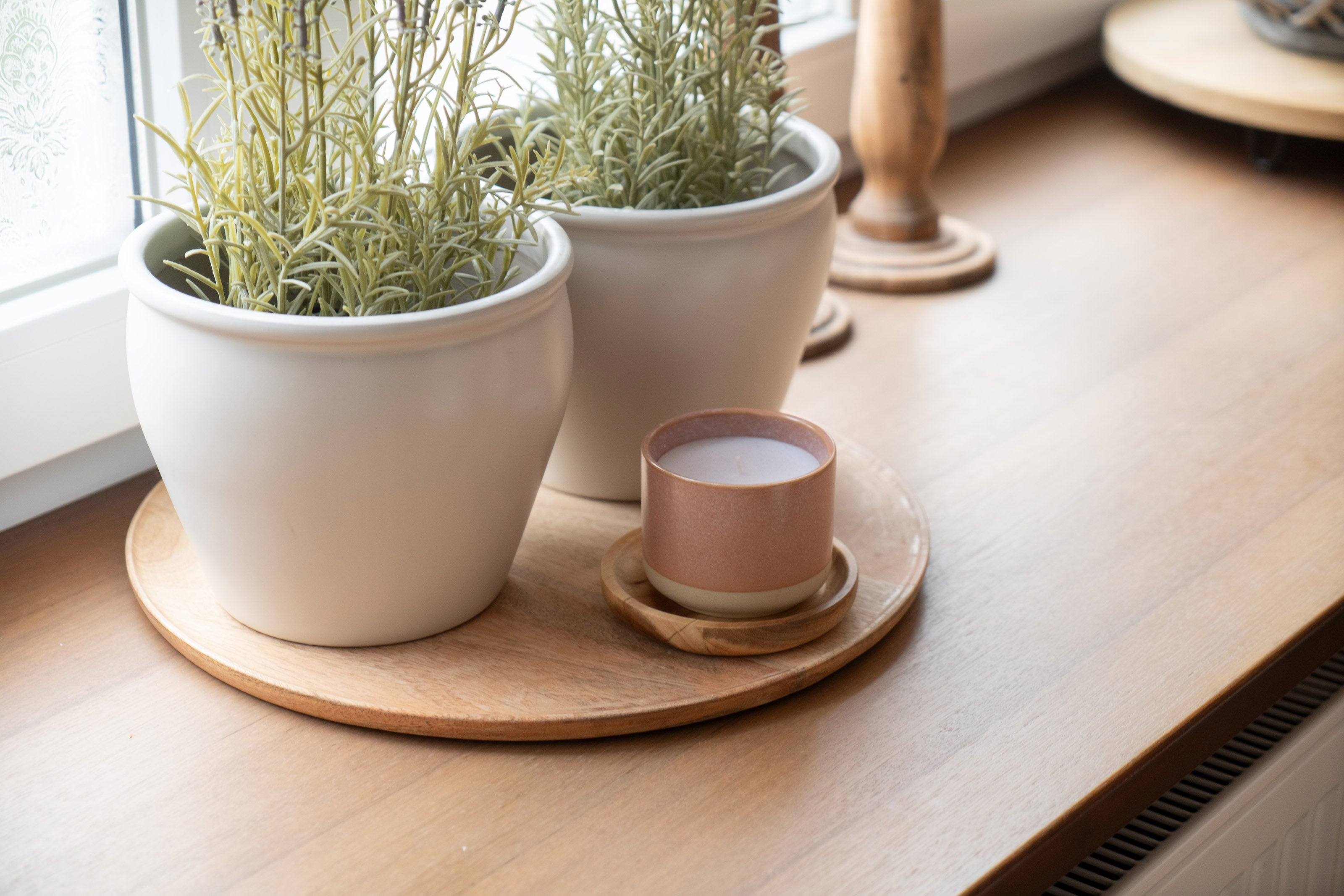 Massiver Akazienholz Kerzenteller 11cm – Natürlich schöner Halt für Stumpenkerzen