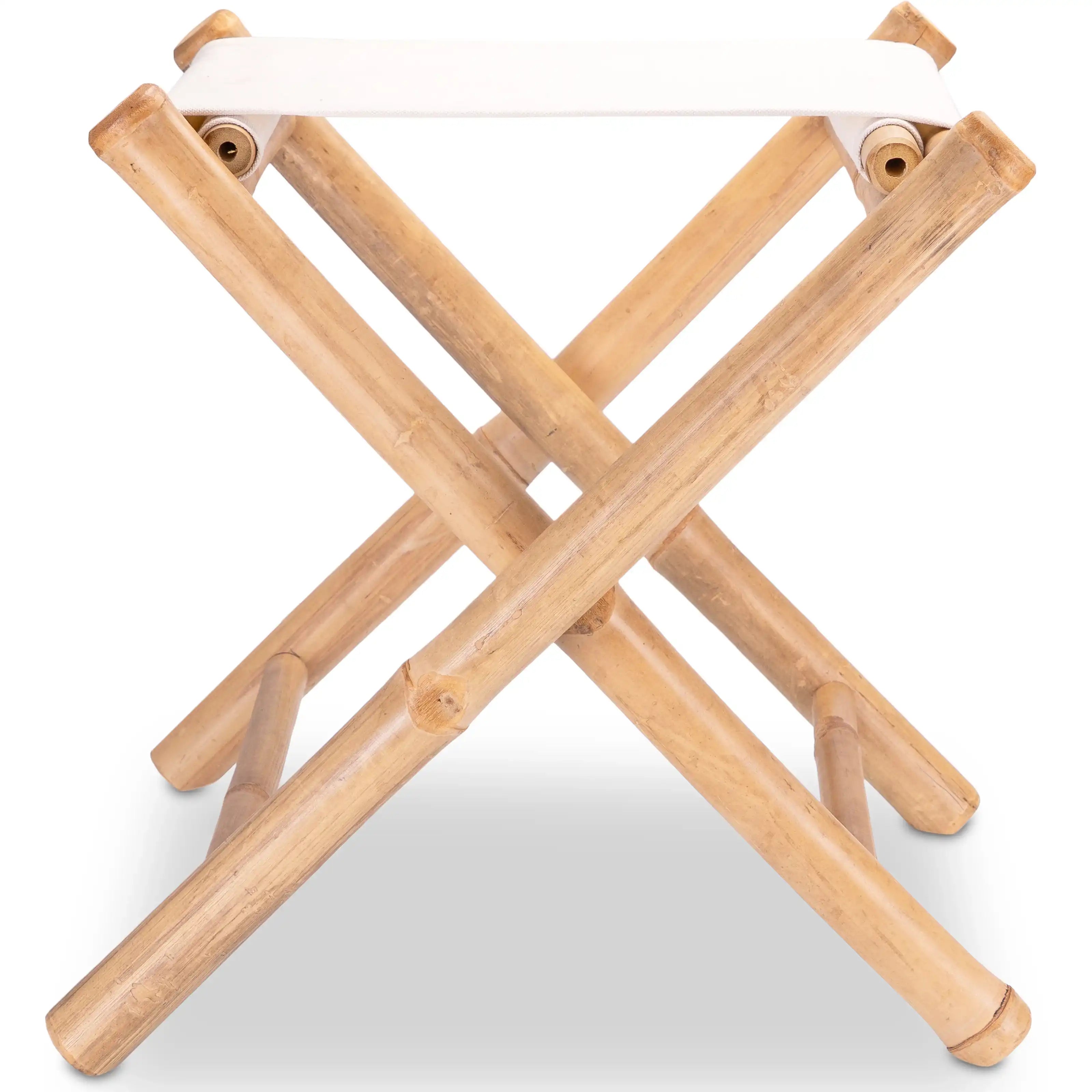 Bambus Klapphocker 40×40×42cm - Fußhocker