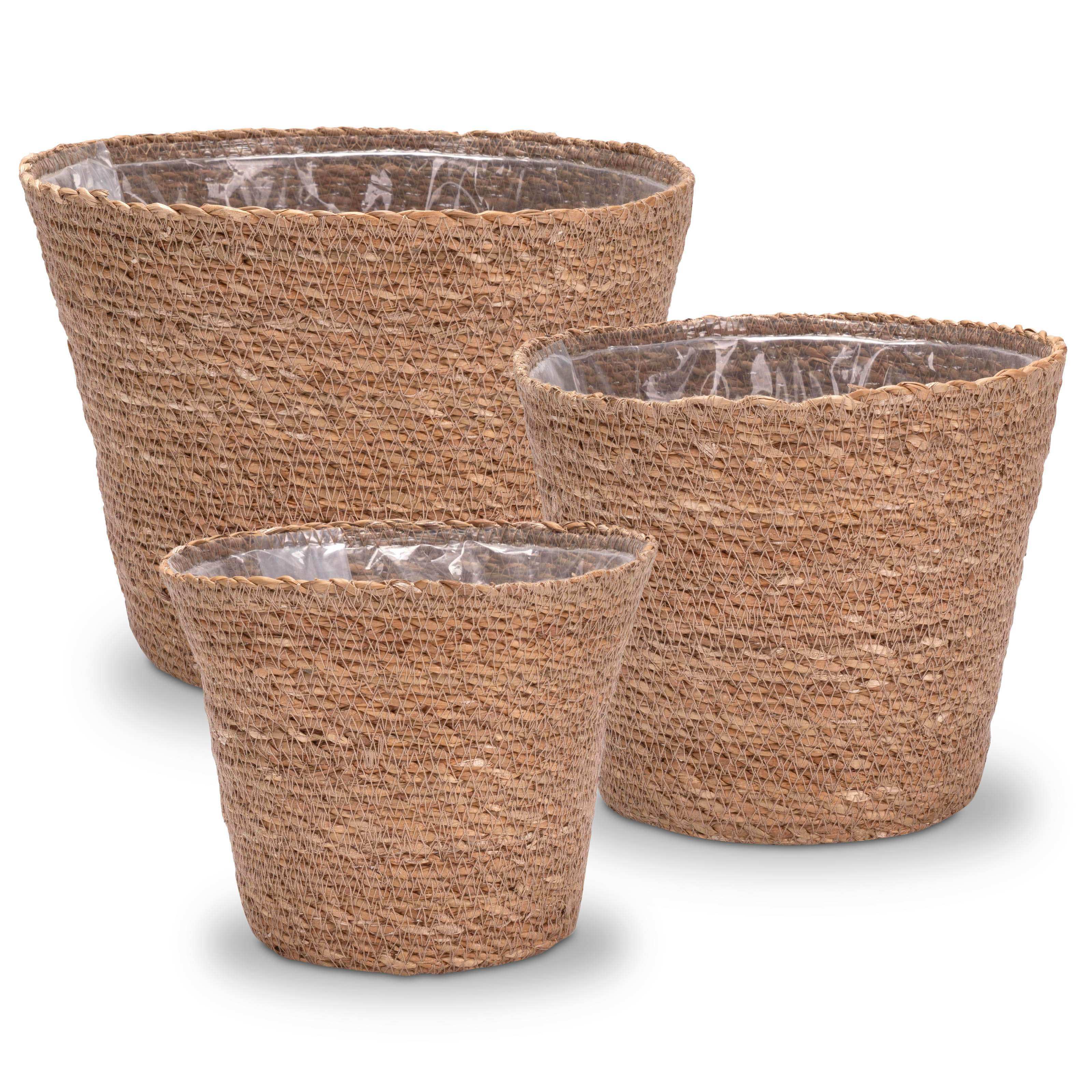 Blumentopf aus Seegras - Natürlicher Pflanztopf im Boho Stil - Decorasian.eu