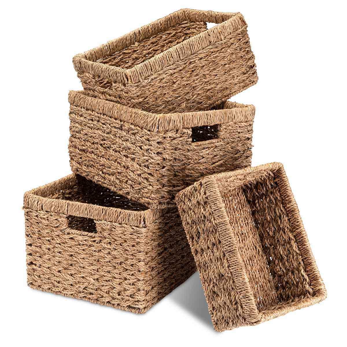 Kiste, geflochten aus Seegras - ideal als Regalkorb zur Aufbewahrung - Decorasian.eu