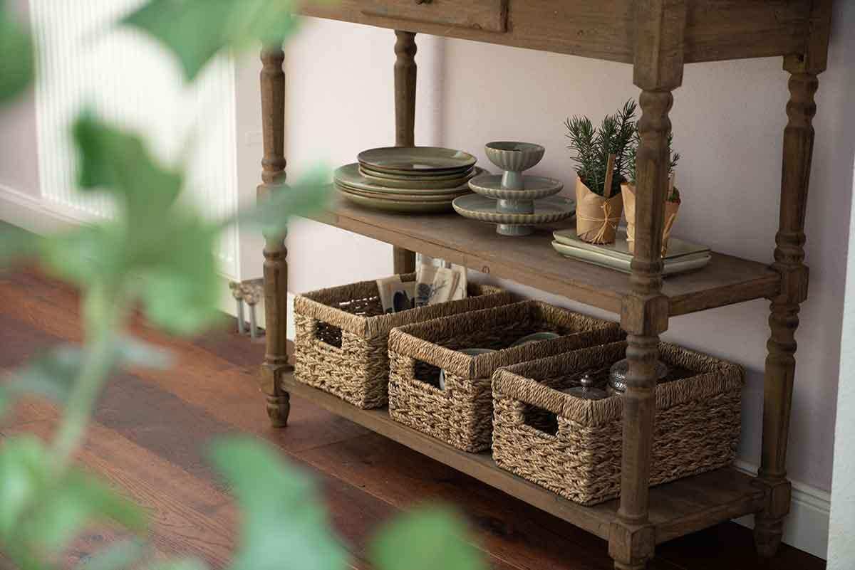 Kiste, geflochten aus Seegras - ideal als Regalkorb zur Aufbewahrung - Decorasian.eu