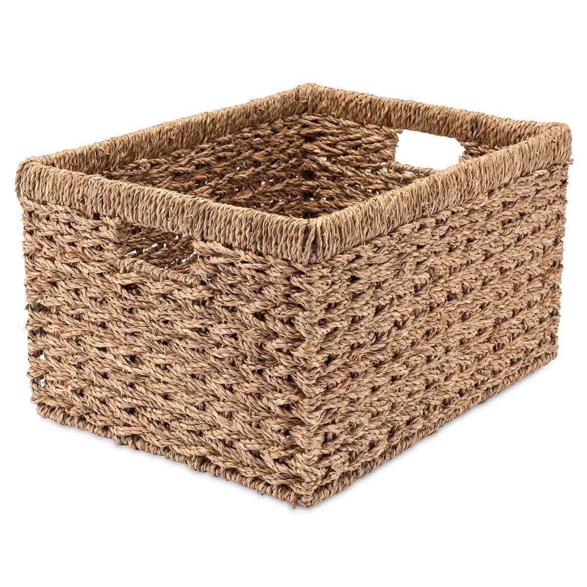 Kiste, geflochten aus Seegras - ideal als Regalkorb zur Aufbewahrung - Decorasian.eu