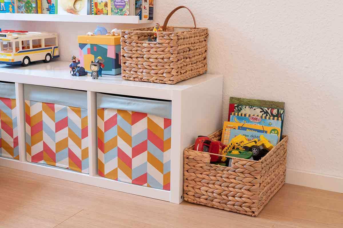 Regalkorb aus Wasserhyazinthe geflochten - Aufbewahrung rechteckig - Decorasian.eu