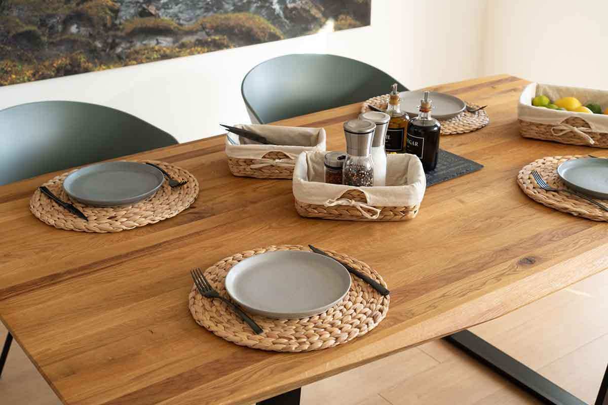 Tischsets aus Wasserhyazinthe, rund geflochten - 35cm Durchmesser - Decorasian.eu