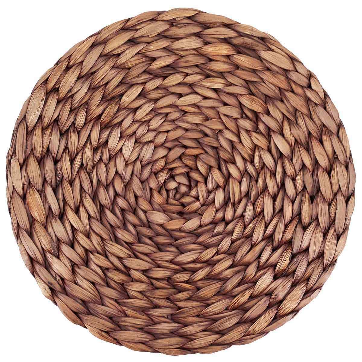 Tischsets aus Wasserhyazinthe, rund geflochten - 35cm Durchmesser - Decorasian.eu