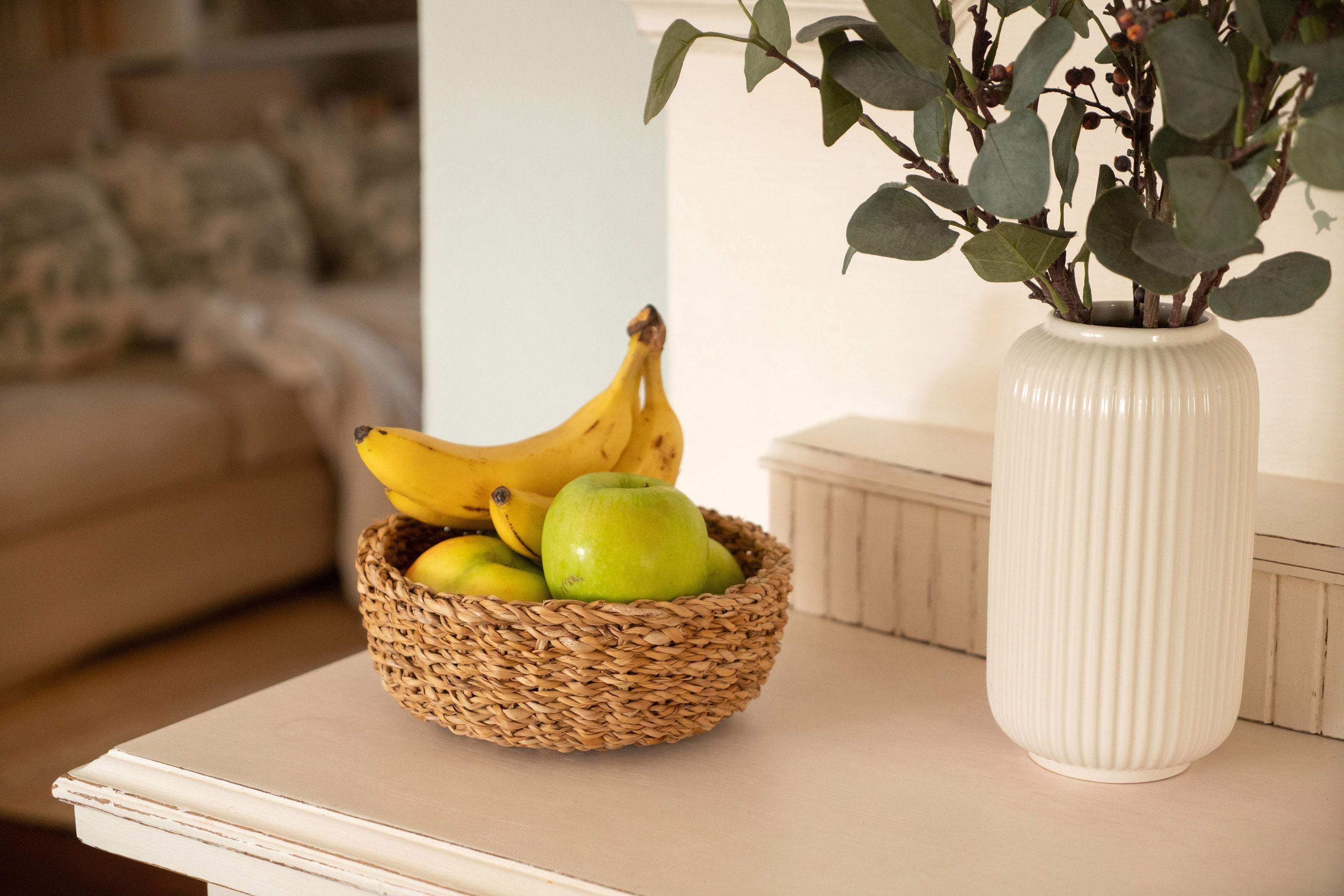 Runder Korb, Schale in 2 Größen - Obstkorb aus Seegras - Decorasian.eu