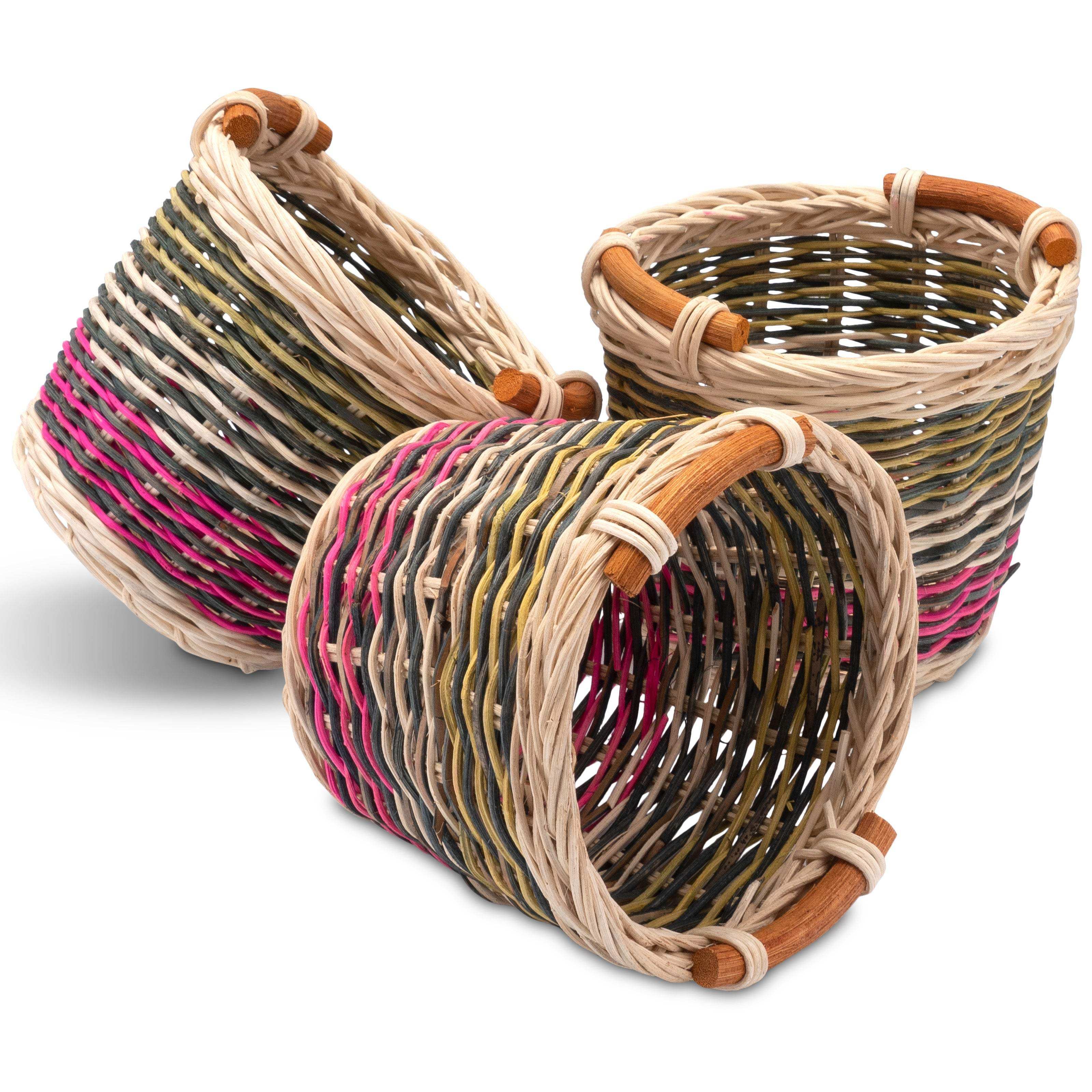 Kleine Aufbewahrungskörbchen aus Rattan im 3er Set - Decorasian.eu