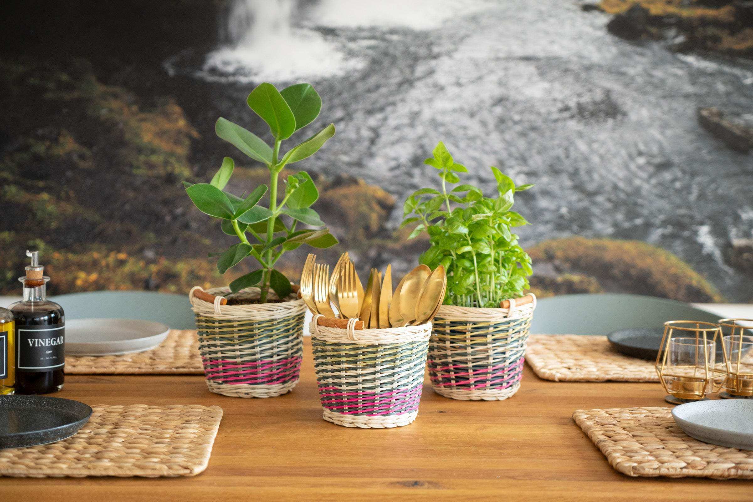 Kleine Aufbewahrungskörbchen aus Rattan im 3er Set - Decorasian.eu