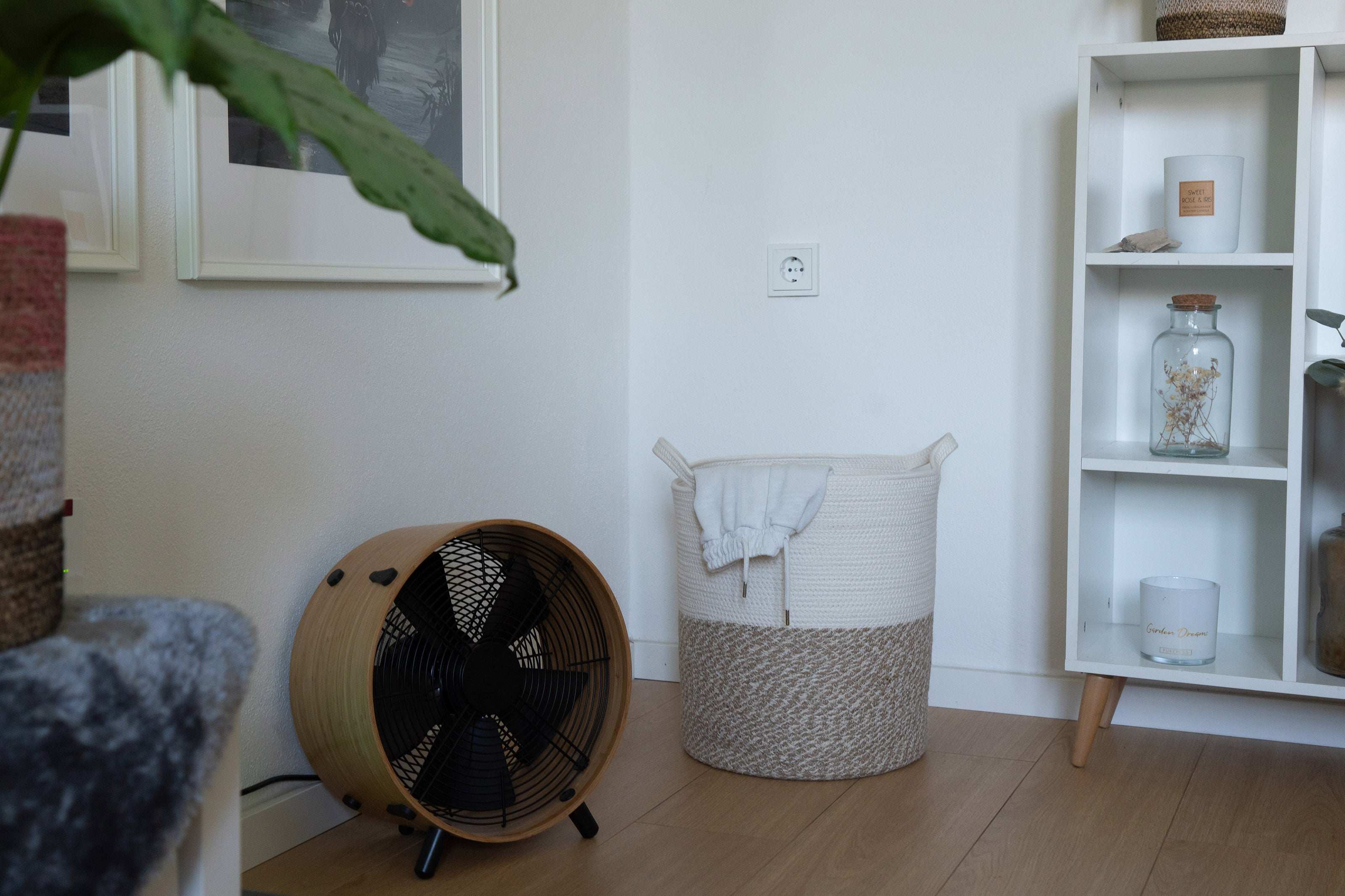 Großer Wäschekorb aus Jute und Baumwolle - Decorasian.eu