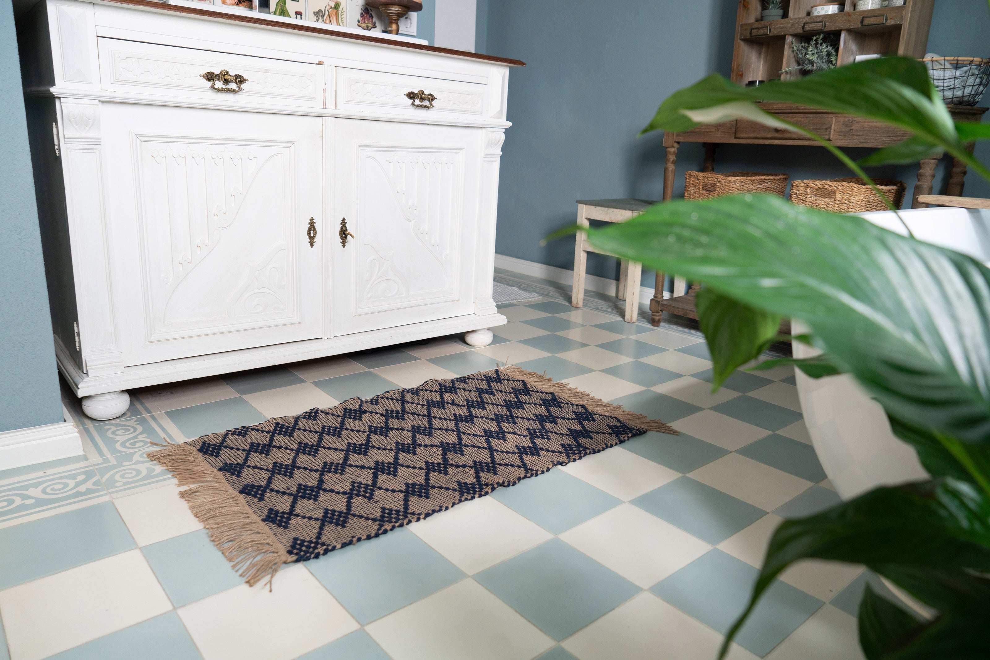 Juteteppich im Boho Stil - Decorasian.eu