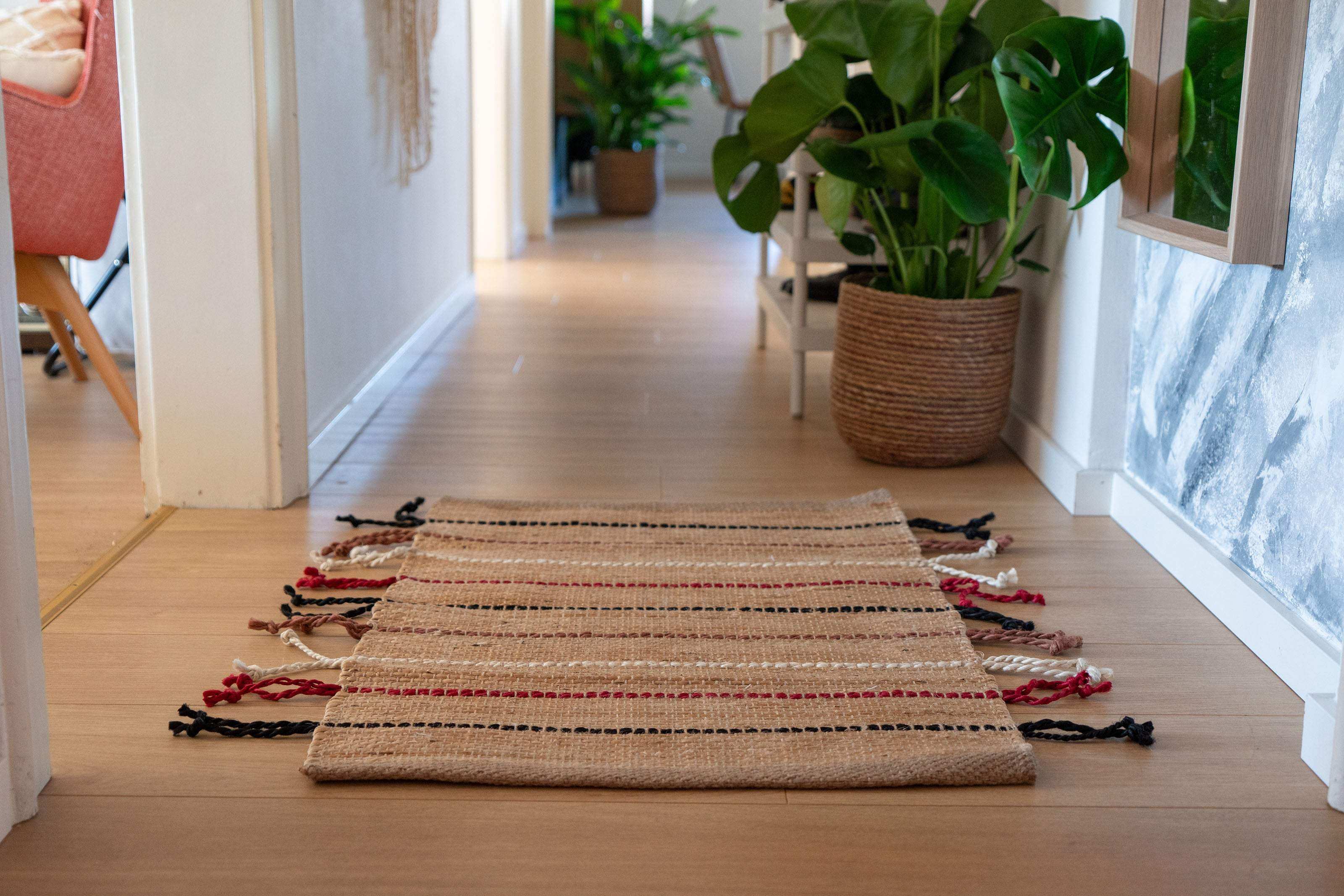 Juteteppich im Boho Stil - Decorasian.eu