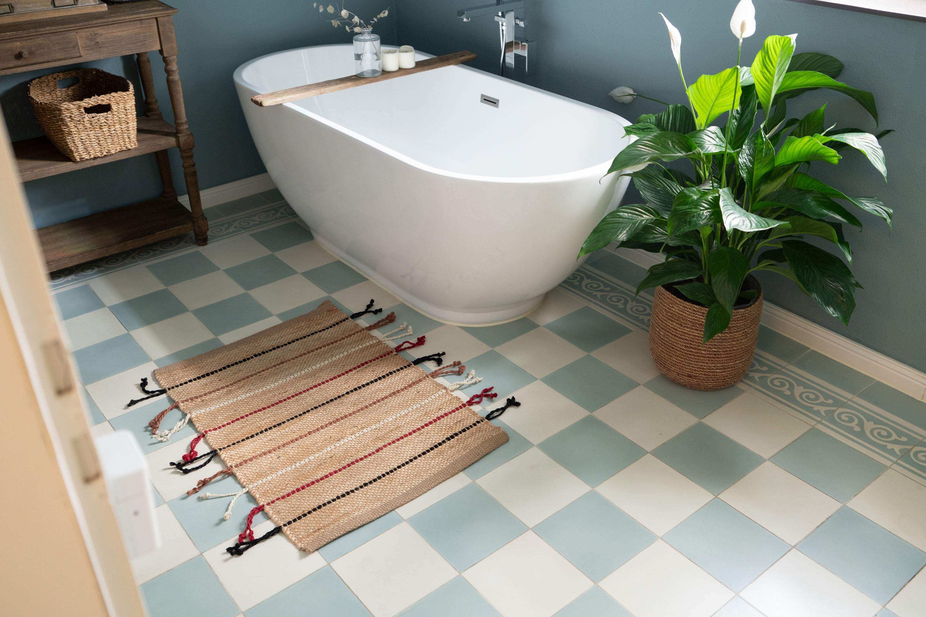 Juteteppich im Boho Stil - Decorasian.eu