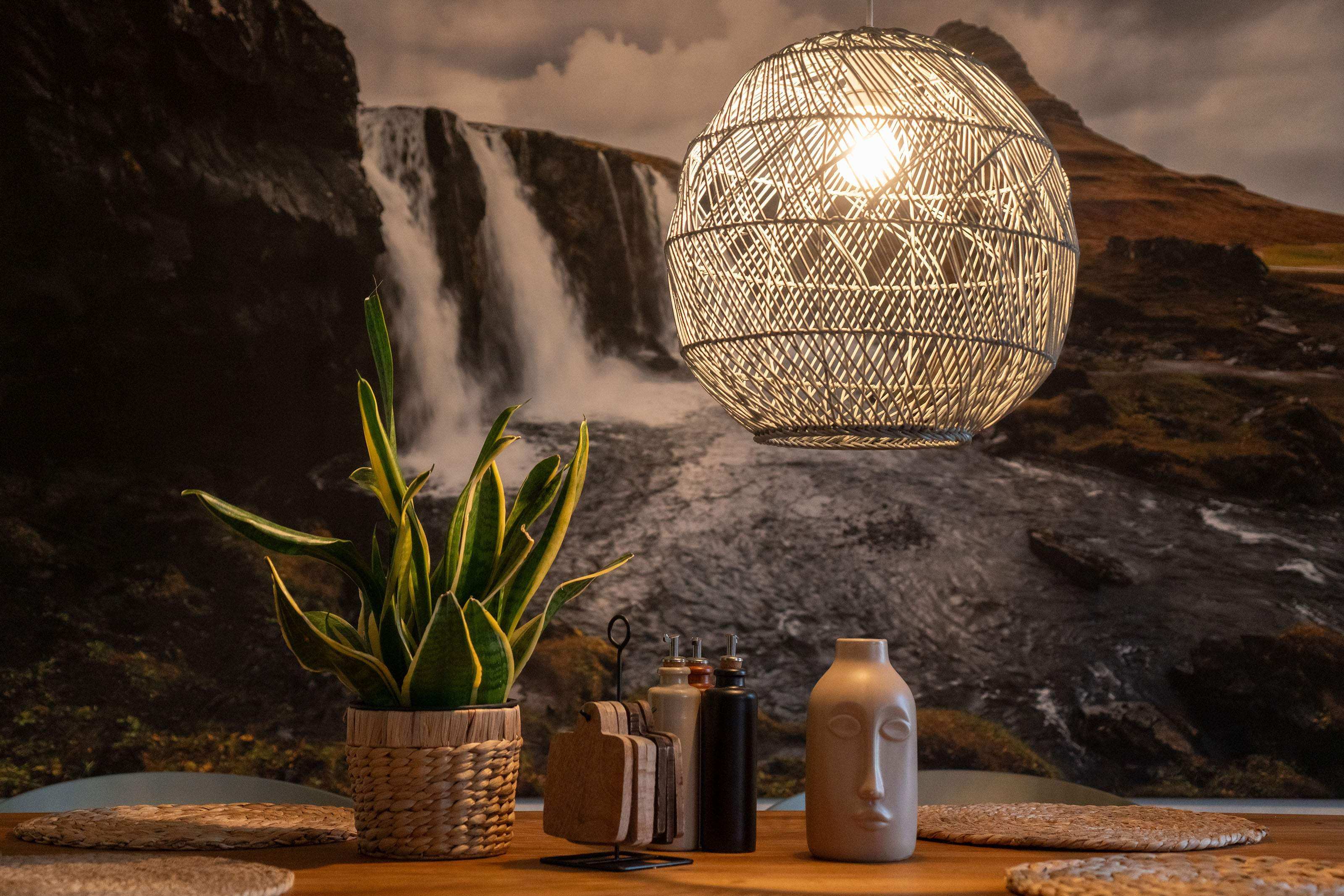 Rattan Lampenschirm für Pendelleuchten