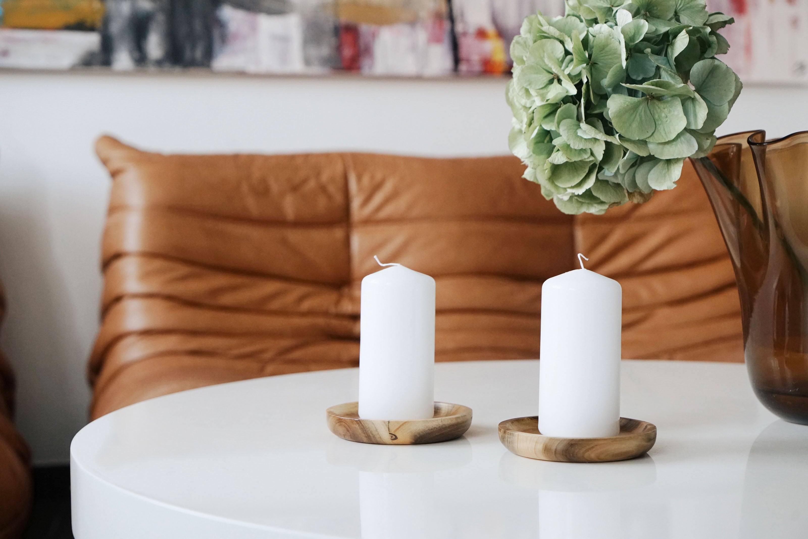 Massiver Akazienholz Kerzenteller 11cm – Natürlich schöner Halt für Stumpenkerzen