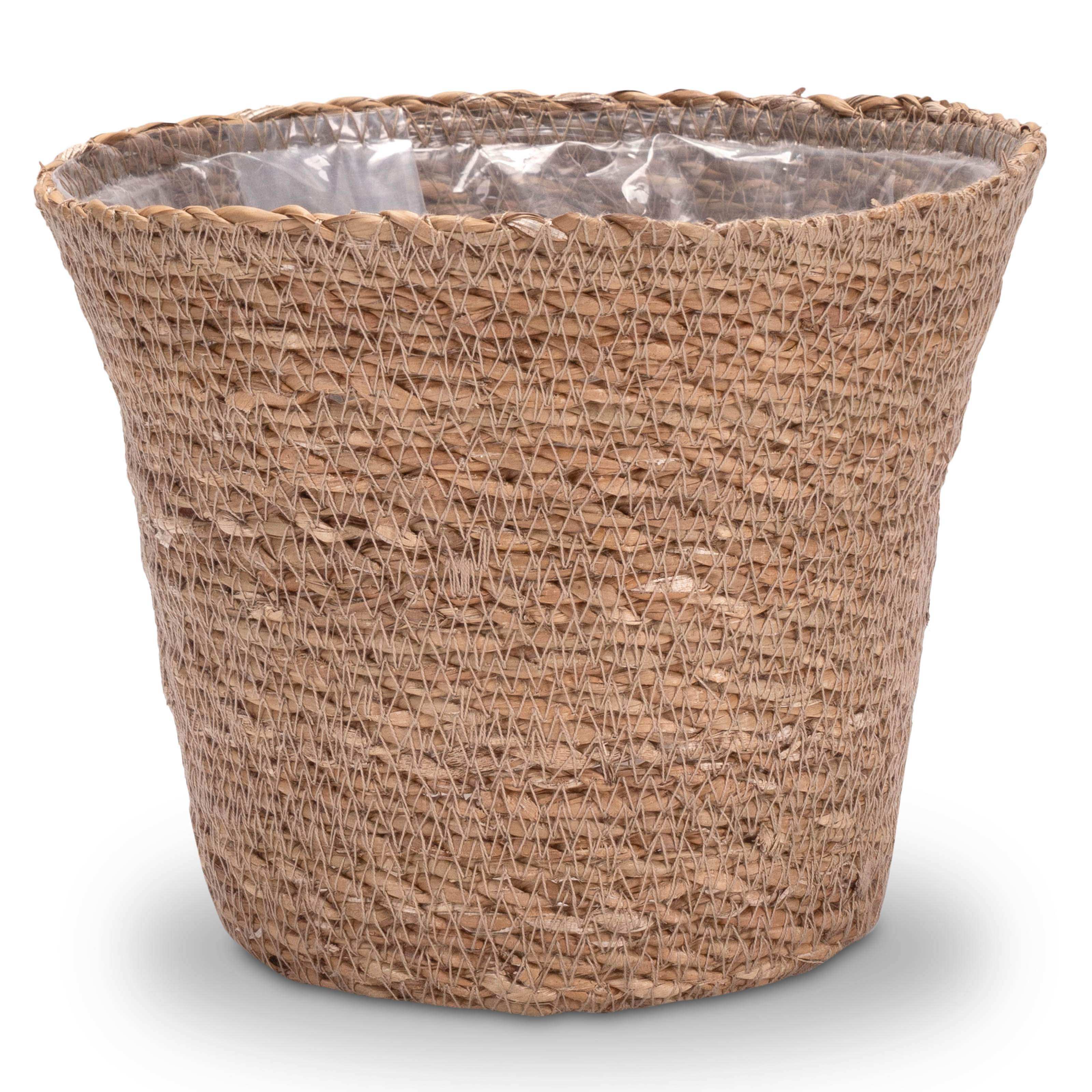 Blumentopf aus Seegras - Natürlicher Pflanztopf im Boho Stil - Decorasian.eu