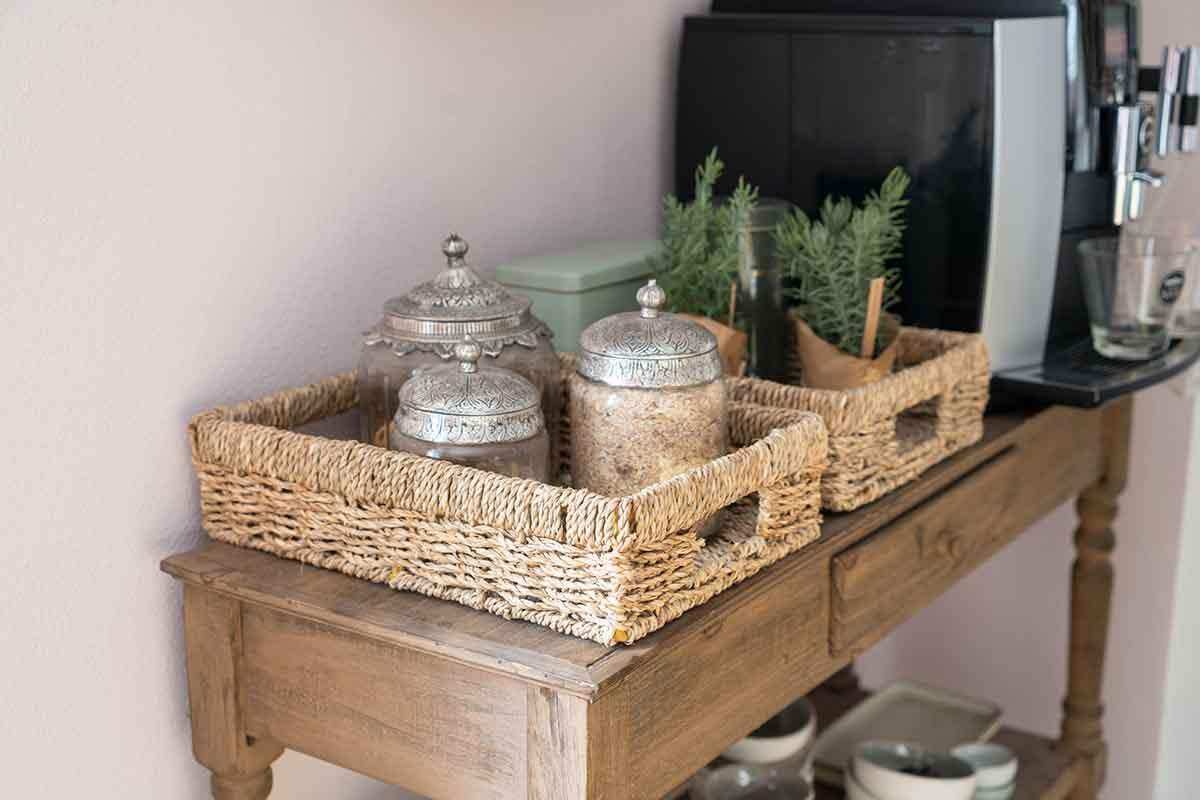 Flacher Ablagekorb aus Seegras - Decorasian.eu