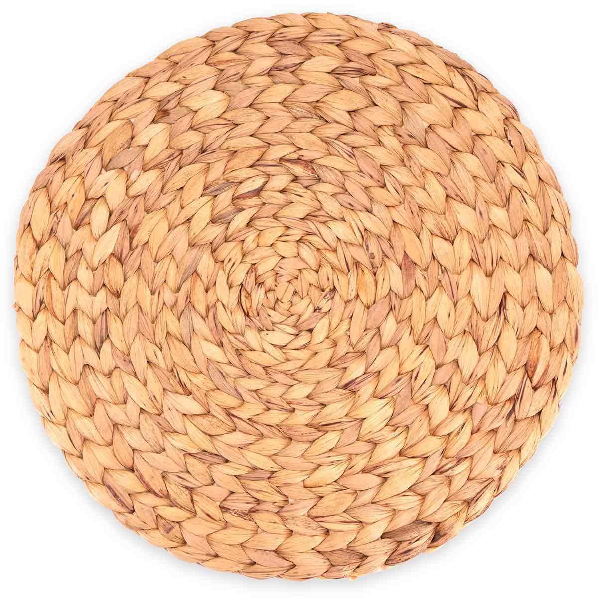 Tischsets aus Wasserhyazinthe, rund geflochten - 35cm Durchmesser - Decorasian.eu